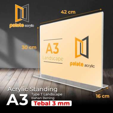 AKRILIK A3 TYPE T LANDSCAPE / AKRILIK A3 T / LANDSCAPE 3MM