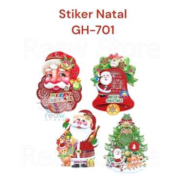 Hiasan Natal Wallsticker / Stiker Dinding Natal / Dekorasi Natal 40cm GH-701 Random