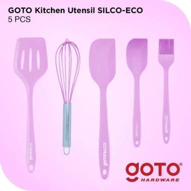 Goto Silco-Eco Kitchen Utensil 5in1 Spatula Set Sendok Masak Dapur Pink