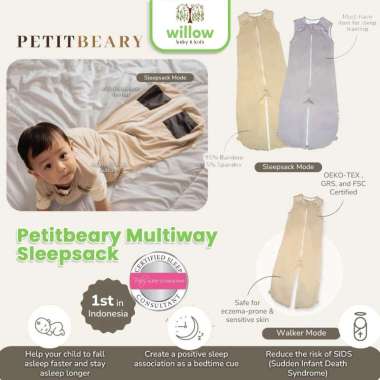 Bedong Bayi - Petitbeary Multiway Sleepsack Early Grey 6-24M