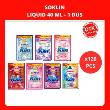 SOKLIN DETERGENT LIQUID 45ML 1 DUS / SO KLIN CAIR 40 ML RENCENGAN 1 KARTON ISI 10 RENCENG sakura