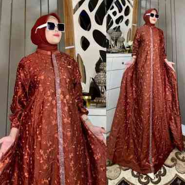 GAMIS KATUN SUTRA BORDIR TERMURAH CANTIK ADEM DAN BERKELAS | DRESS KATUN SUTRA | GAMIS NONGKRONG & P