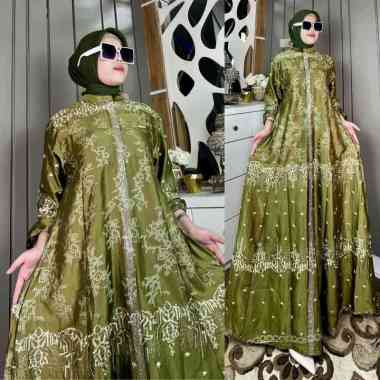 GAMIS KATUN SUTRA BORDIR TERMURAH CANTIK ADEM DAN BERKELAS | DRESS KATUN SUTRA | GAMIS NONGKRONG & P