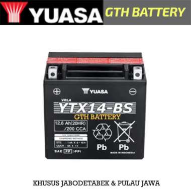 AKI MOTOR BESAR MOGE YUASA YTX14-BS