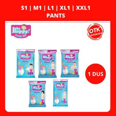 BABY HAPPY PANTS POPOK BAYI S1/M1/ L1/ XL1 / XXL1 - PER DUS XXL1