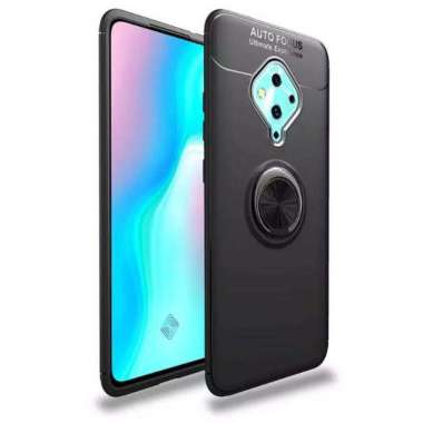 Vivo S1 Pro Magnetic Ring Softcase Original Auto Focus Case Hitam