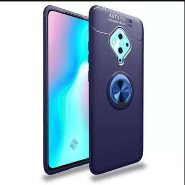 Vivo S1 Pro Magnetic Ring Softcase Original Auto Focus Case Biru