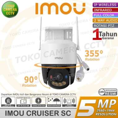 CCTV WIFI OUTDOOR PTZ IMOU CRUISER SC 5MP KAMERA CCTV PINTAR BERSUARA BERWARNA TANPA MEMORI