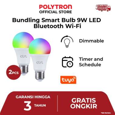 CTRL Smart LED Bulb 9W WiFi RGBWW Smart Home IoT Lampu Garansi 3 tahun SL B9WB SL B9WB 2x SL B9WB