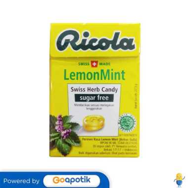 RICOLA SUGAR FREE LEMON MINT PACK 27.5 GRAM