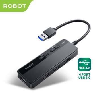 ROBOT USB HUB H500 USB 3.0 4 PORTS MULTIFUNGSI HUB 5GBPS