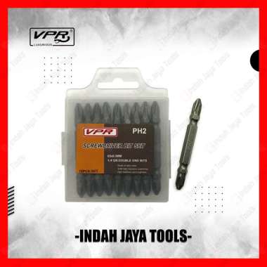 VPR Screwdriver Bit Magnet PH2 x 65 mm PLUS - Mata Obeng Angin Bor Alloy Steel Double End Bits