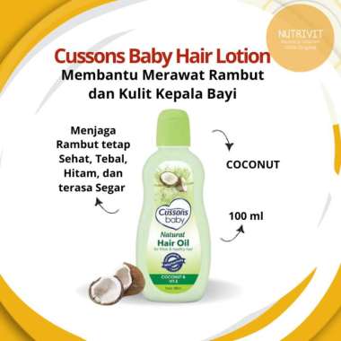 CUSSONS BABY HAIR LOTION 100ML / CUSSON HAIR LOTION COCONUT/HIJAU