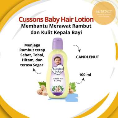 CUSSONS BABY HAIR LOTION 100ML / CUSSON HAIR LOTION CANDLENUT/UNGU