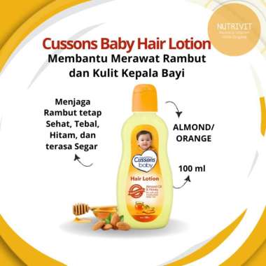 CUSSONS BABY HAIR LOTION 100ML / CUSSON HAIR LOTION ALMOND/ORANGE