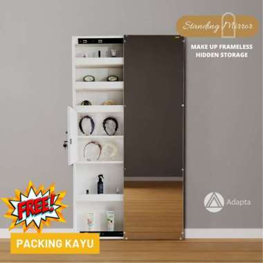 Standing Mirror Makeup Tempel Dinding Kaca Frameless t170-Cermin Berdiri Makeup Hidden Storage Dalam
