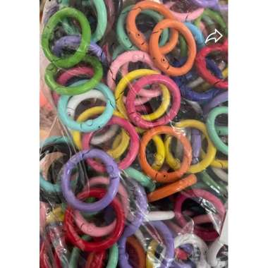 ring bulat mix warna grosir ring gantungan hp kunci 50pcs Panjang
