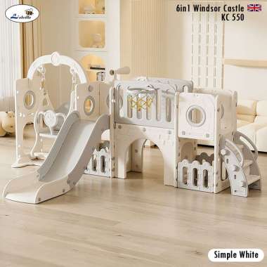 Labeille KC 550 6in1 Windsor Castle Playground Perosotan Ayunan Basketball Anak Simple White