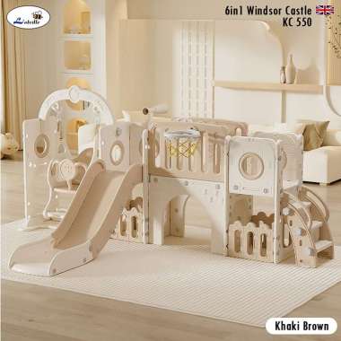 Labeille KC 550 6in1 Windsor Castle Playground Perosotan Ayunan Basketball Anak Khaki Brown