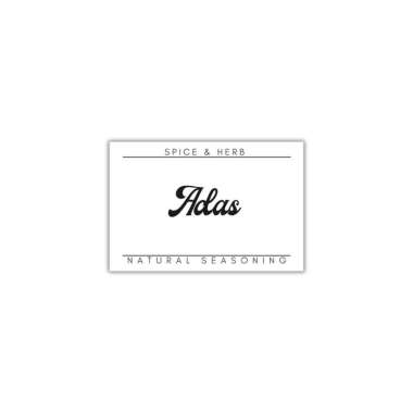 KIM SHOP Label Stiker Bumbu Dapur Custom Masakan Italia Vynil Transparan Sticker Warna Botol Rempah 
