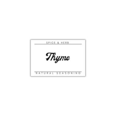 KIM SHOP Label Stiker Bumbu Dapur Custom Masakan Italia Vynil Transparan Sticker Warna Botol Rempah 