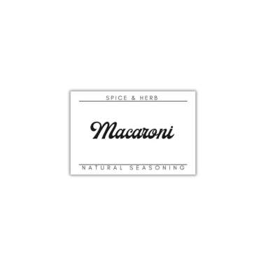KIM SHOP Label Stiker Bumbu Dapur Custom Masakan Italia Vynil Transparan Sticker Warna Botol Rempah 