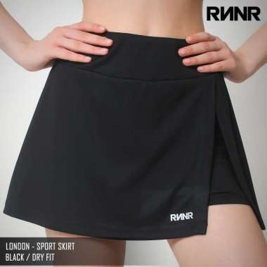 RNNR ROK OLAHRAGA WANITA ROK MINI SPORT SENAM AEROBIC TENIS BADMINTON XL Hitam