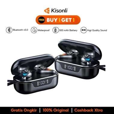 BUY 1 GET 1 - KISONLI Headset Bluetooth V1 TWS Earphone Wireless Airbuds Waterproof Compatibility