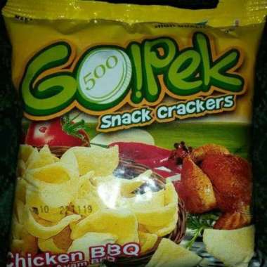 snack gopek snack crackers makanan ringan kerupuk rasa ayam bbq