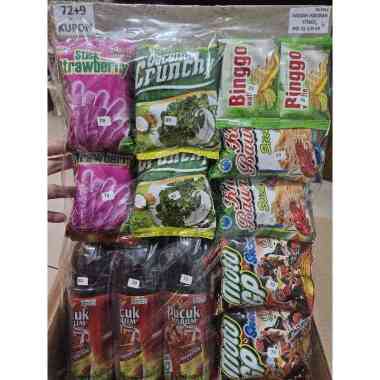 Mainan papan siap jual hadiah makanan minuman isi 81 kupon