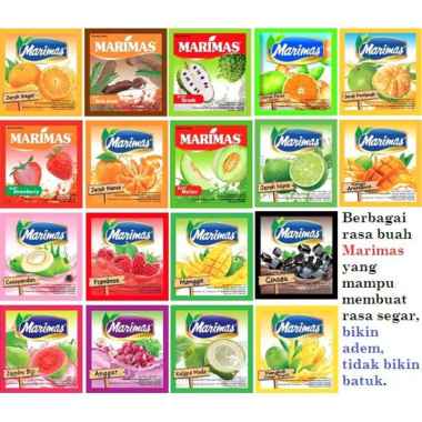 Marimas Minuman Serbuk Bubuk Aneka Rasa Buah 1 renceng isi 10 sachet