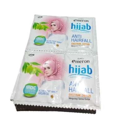 Emeron Shampoo Double Hijab Anti Hairfall Sachet [10ml/ 12pcs/ renceng]