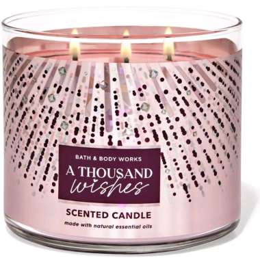 BATH AND BODY WORKS BBW A THOUSAND WISHES ATW 3 WICK SCENTED CANDLE 411 G PENGHARUM RUANGAN