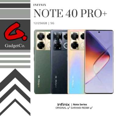 Infinix Note 40 Pro+ 5G 12/256GB Garansi Resmi Gold