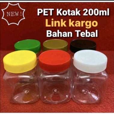 toples sambel kotak plastik PET 200ml botol aja