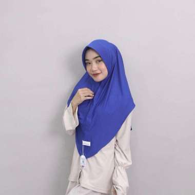 KENAN - Lana Instan Hijab Bergo Daily Size L L BIRU ELEKTRIK