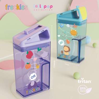 Tritan bottle | Freckles Lollypop Joy Straw Bottle 240ml | Blue Yellow | BPA FREE