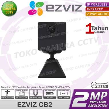 CCTV WIFI BATERAI EZVIZ CB2 2MP SPY KAMERA CCTV SMART IR TANPA MEMORI