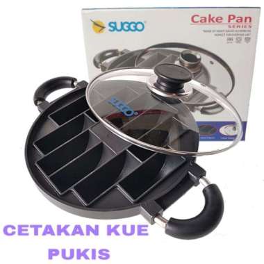 Cetakan Kue Pukis 10 Lubang Suggo Cetakan Kue Pancong Anti Lengket Tutup Kaca
