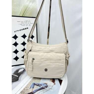 Tas Selempang Wanita Chibao CB 6179-SF + Free Dustbag CB 6179-SF Putih Susu