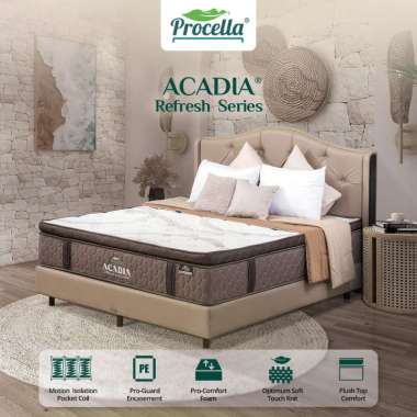 Pre Order - Procella Acadia Hb Nafhy Fullset Kasur Matras Springbed Full Set Matras, Divan, Sandaran