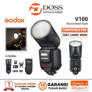 Godox V100 Round Head Flash V-100 Godox Flash Fujifilm
