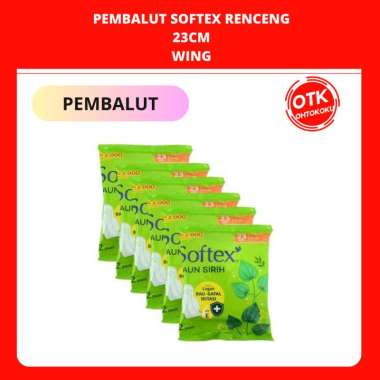 Softex Daun Sirih Pembalut Wanita 23cm Isi 2 Pcs Wing - 10 Sachet Daun Sirih 23cm 2S