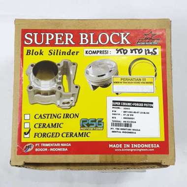 BLOK CERAMIC & FORGED PISTON BRT SONIC CBR 150 FACELIFT SUPRA GTR NEW CB 150 57.28 HEAD STD STROKE S