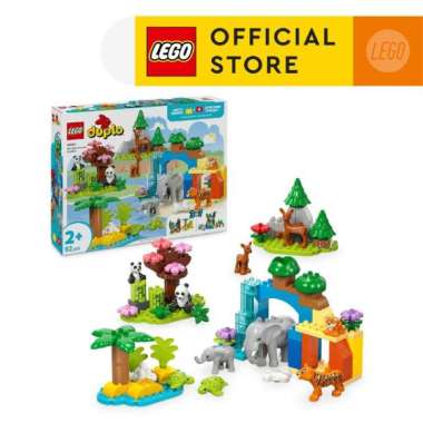 LEGO DUPLO 10446 3in1 Wild Animal Families (92 Pieces), Building Block, Toys, Mainan Block