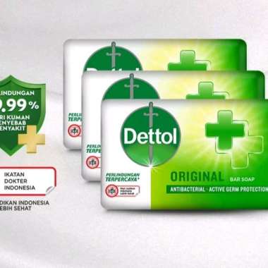 Dettol Sabun Batang Anti Bakteri Original 100gr x3