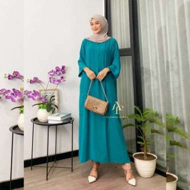 KAFTAN JUMBO LD 180CM MOTIF DALIS RAYON PREMIUM LENGAN PANJANG Allsize Crinkle