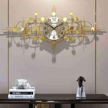 TaffHOME Jam Dinding Elegan European Style Iron Silent Movement 90cm OG-42 Tidur Alarm Kamar Dinding