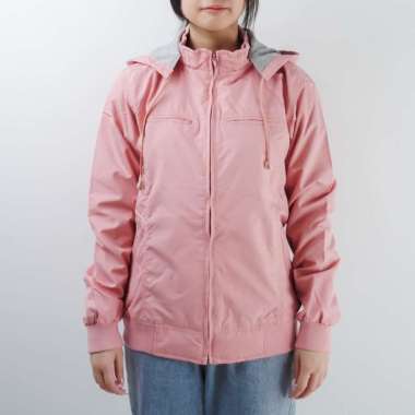 MUSTEVANS JAKET HOODIE PARASIT PARASUT WATERPROOF WANITA PINK XXXL