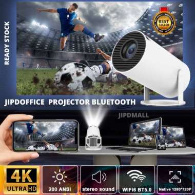 Jipdoffice Infocus Proyektor Portable Wireless WiFi Bluetooth Projector Untuk HP Android Laptop Tabl